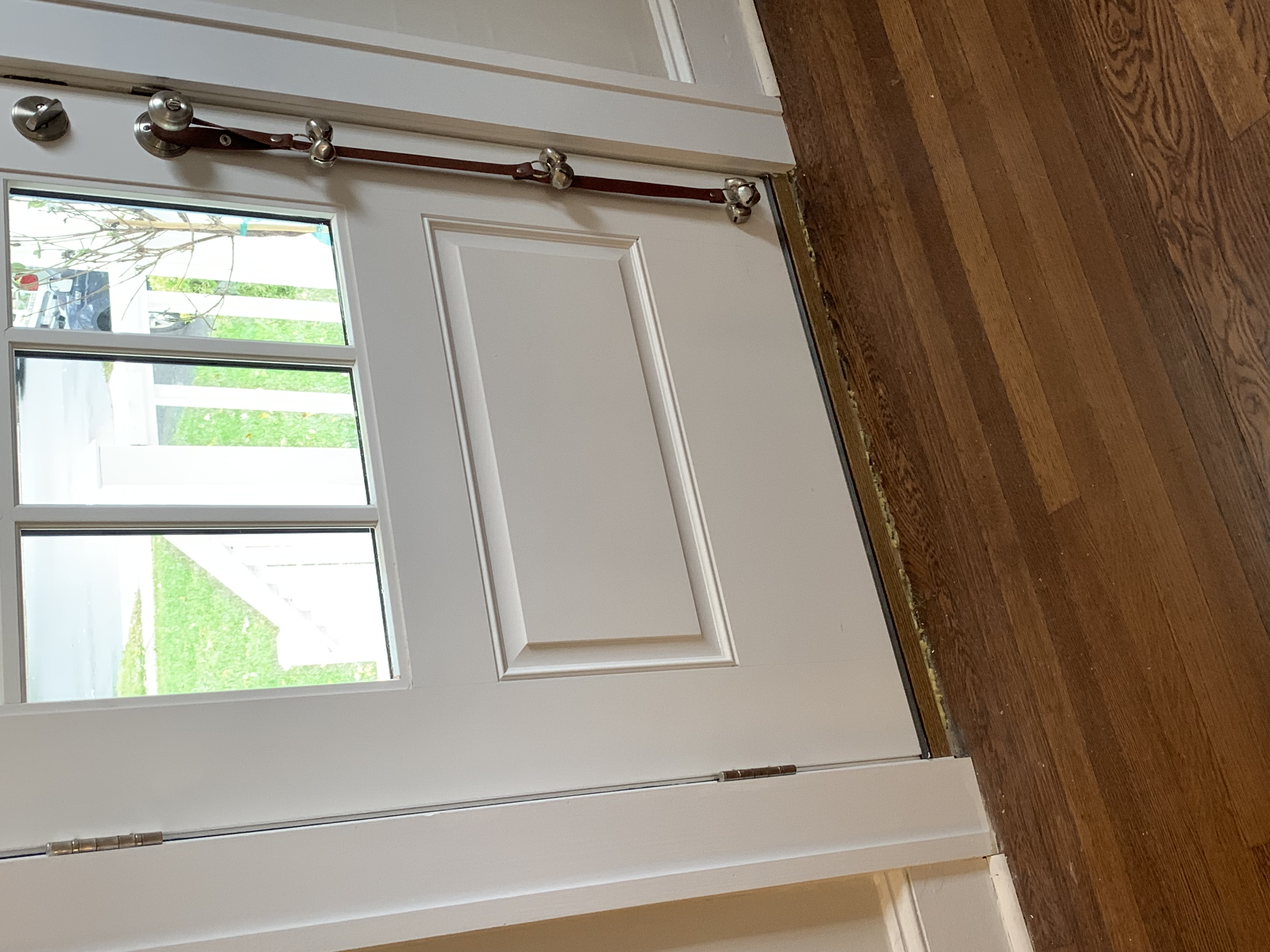 A newly installed door for a house